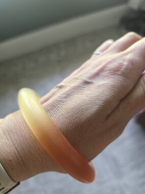 Amber Gradient Smart Bangle - Yellow to Orange Wearable